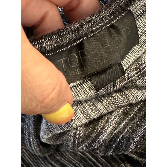 Topshop heathered gray long sleeves crop top size 6 - Picture 3 of 10